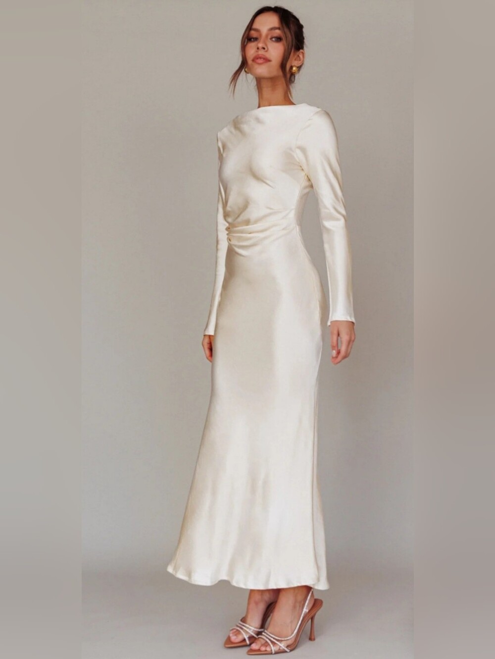 Selfie Leslie Loveland Cowl Back Midi Dress